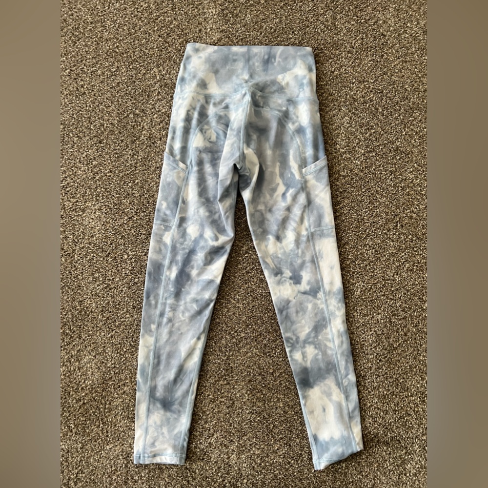 Aerie Blue Tie-Dye Leggings